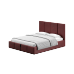 Doppelbett Bordeaux mit Stoffbezug